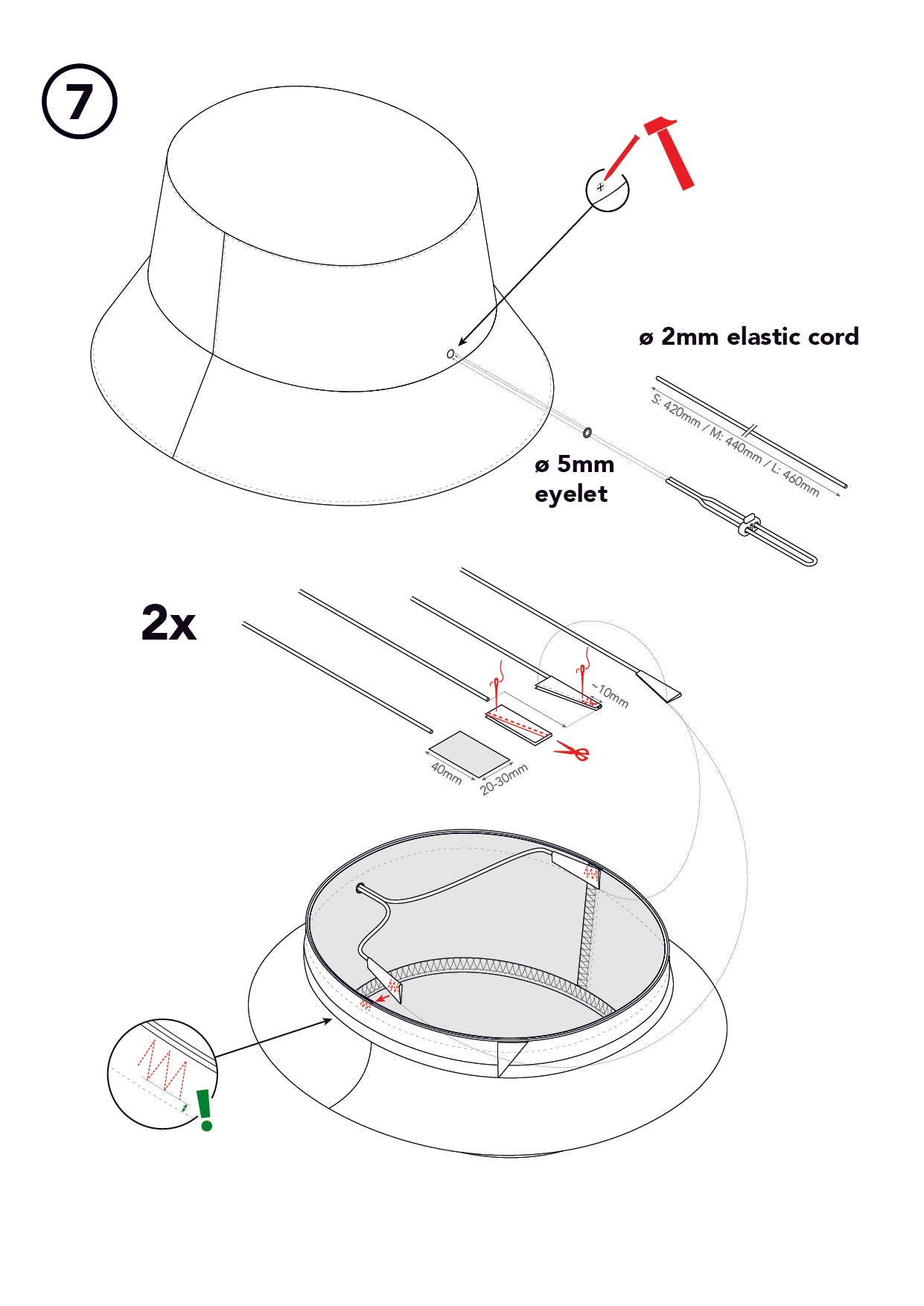 SEWING PATTERN - S21 HAT: BUCKET+ BOONIE + EXTRA BRIMS & CROWNS