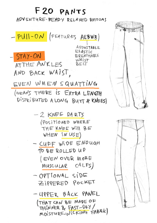 SEWING PATTERN - F20 PANTS LONG + 3/4
