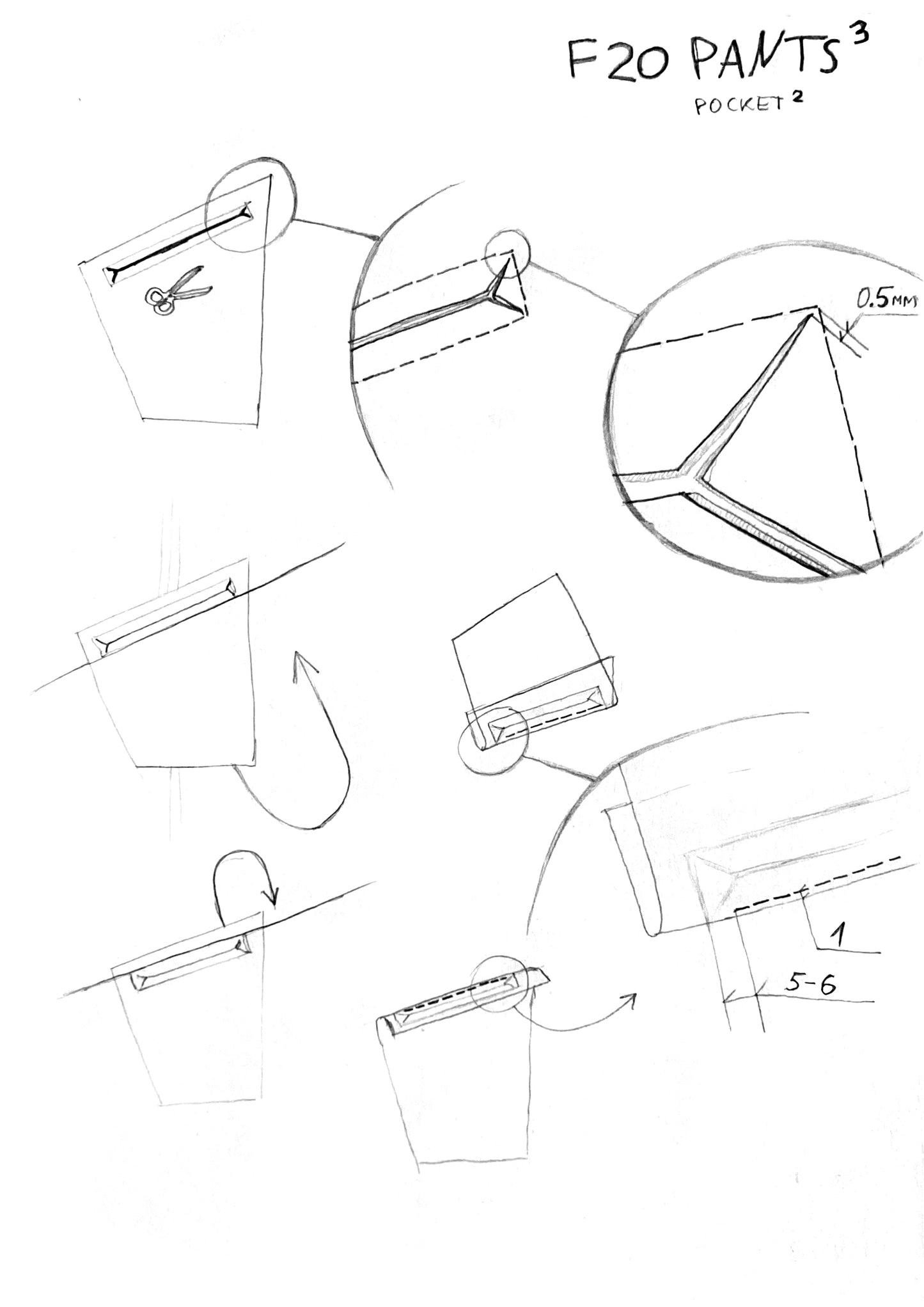 SEWING PATTERN - F20 PANTS LONG + 3/4