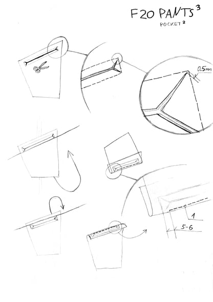 SEWING PATTERN - F20 PANTS LONG + 3/4