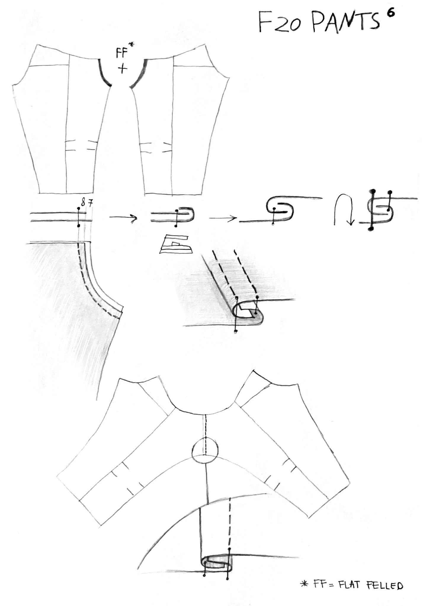 SEWING PATTERN - F20 PANTS LONG + 3/4